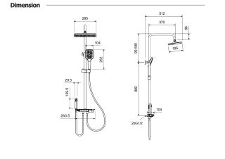 Душевая стойка Aquatek Поларис AQ3040CR хром